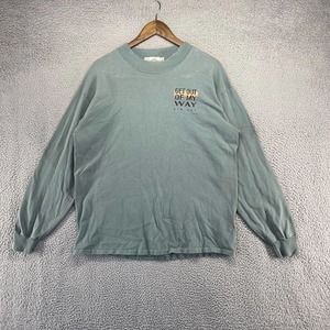 Vintage SDI Ski Team Shirt Men's Medium Green Graphic Faded Mock Graphic 90s
